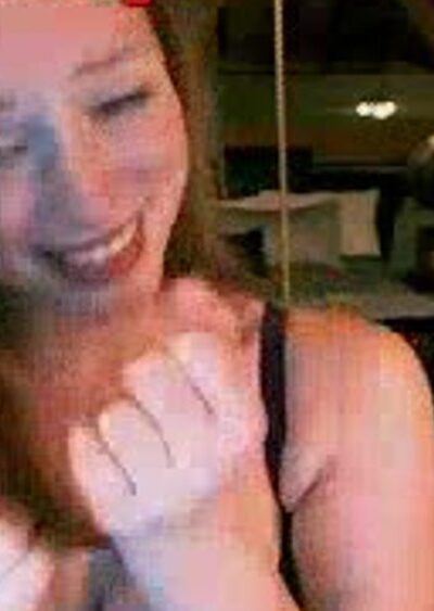 sexy redhead Austin White teasing her black lingerie