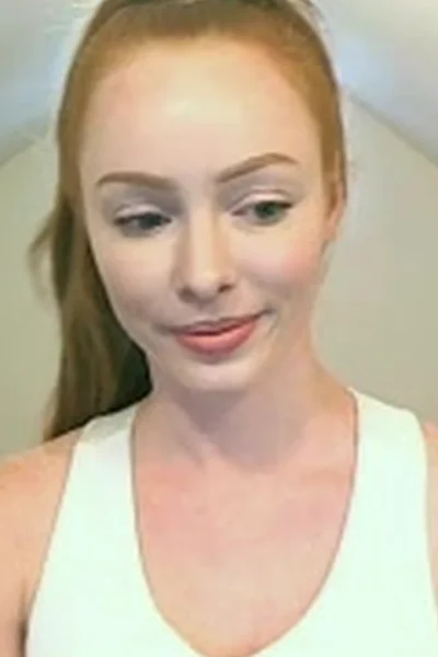 Austin White teasing her deep cleavage big tits
