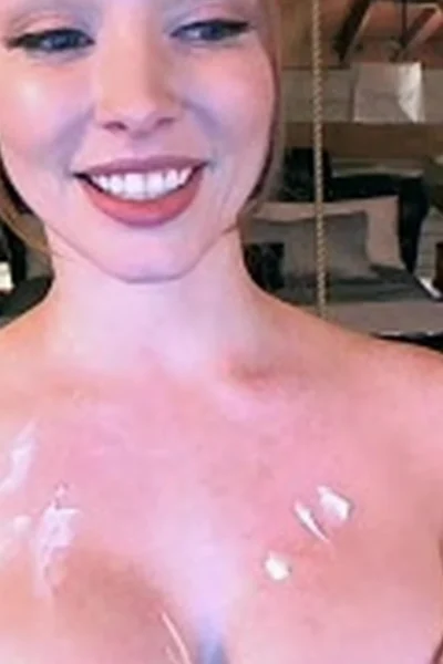 redhead babe Austin White teasing her perfect tits on live stream video leaked