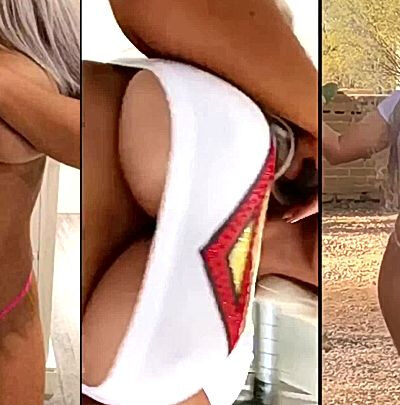 Laci Kay Somers pulling down her panties and teasing her big ass