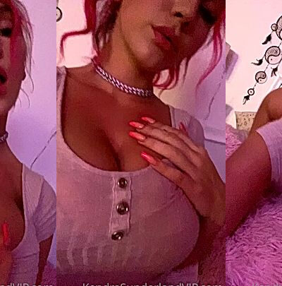 Kendra Sunderland showing off her deep cleavage and big butt