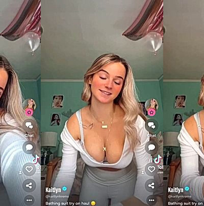 sexy babe Kaitlyn Krems live stream striptease
