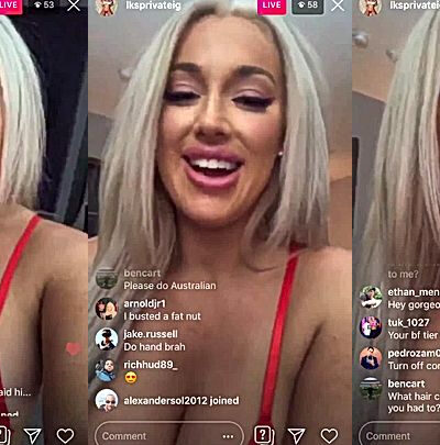 blonde babe Laci Kay Somers teasing her thicc body live stream