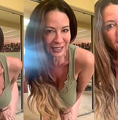 sexy gilf Christy Canyon showing off her still fine body at home