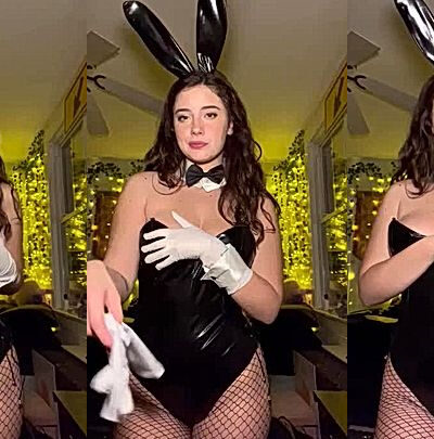 hot Israeli girl hotblockchain dancing sexily in her playboy bunny cosplay