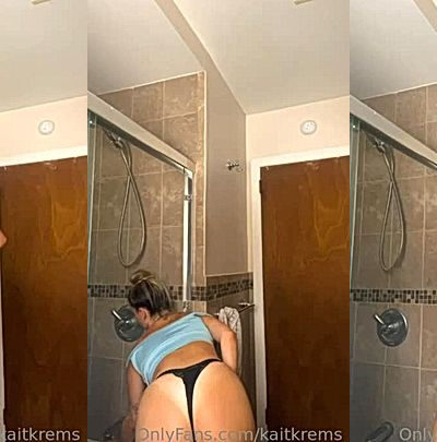 sexy blonde babe Kaitlyn Krems getting naked and shower video leaked