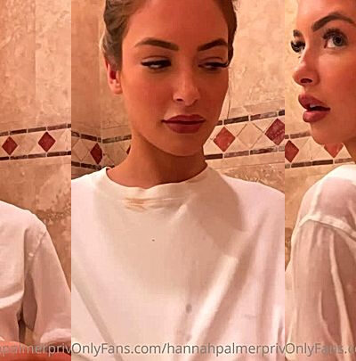 onlyfans blonde girl Hannah Palmer in wet see-through crop top video leaked