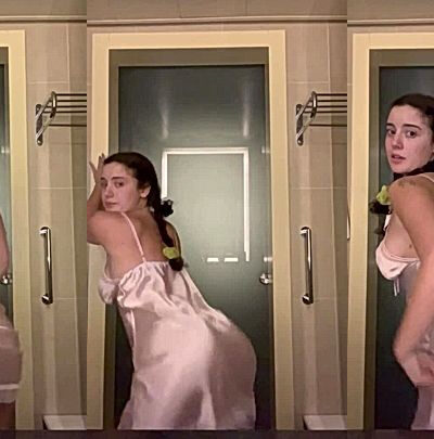 sexy Israeli girl hotblockchain teasing her sexy body in the bathroom