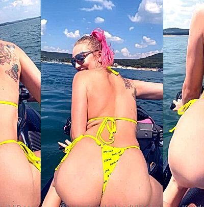 Kendra Sunderland teasing her big ass in her hot bikini