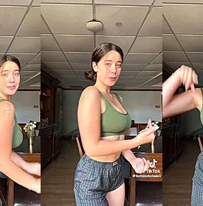 tiktok girl hotblockchain teasing her fit body