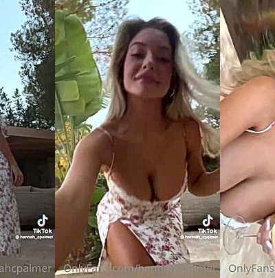 tiktok babe Hannah Palmer showing off her sexy dress