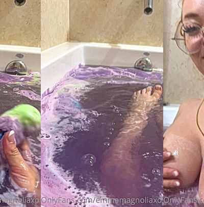 Emma Magnolia teasing the bubble bath