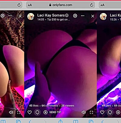 Laci Kay Somers teasing and shaking her big ass during live stream