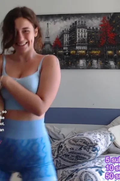sexy Israeli girl hotblockchain in her gym outfit teasing
