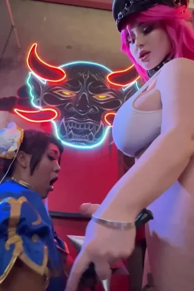 Bishoujomom two cosplay lesbians naughty playing