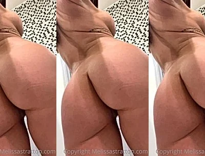 Melissa Stratton showing off her naked big booty in the shower