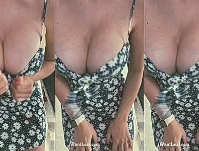 Lexi Luna flashing her big tits in her sundress