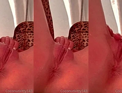 Coconut Kitty bottom view naked pussy tease