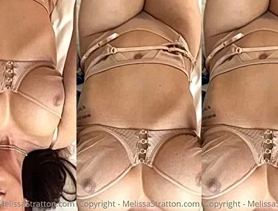 Melissa Stratton teasing her perky naked tits for her fans