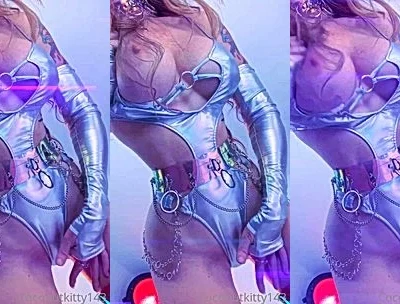 Coconut Kitty teasing in her sexy outfit