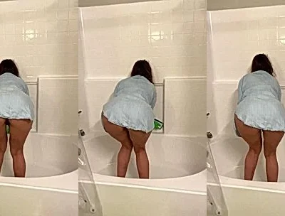 Lexi Luna teasing her naked body in the bathtub