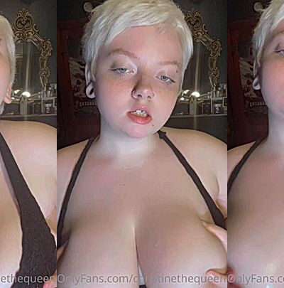 Christi Spooks nude teasing her big tits and deep cleavage