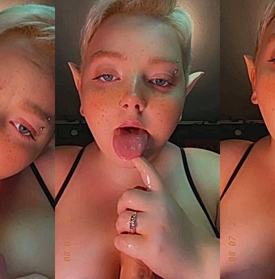 short haired elf Christi Spooks saliva sloppy blowjob for a dildo video leaked