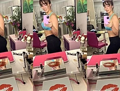 Lexi Luna twerking her big ass in the mirror reflection