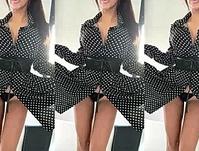 Angela doll teasing her sexy dress