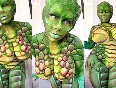 lizard cosplay girl Bishoujomom teasing her thicc body video leaked