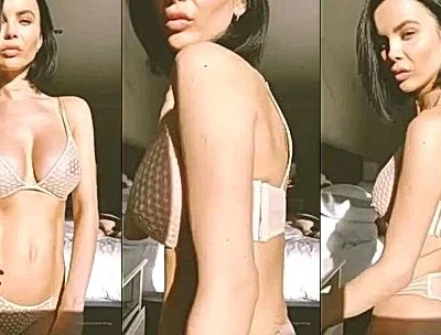 Emma Glover stripping naked under the sunlight