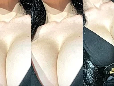 hot babe Lexi Luna teasing her deep cleavage