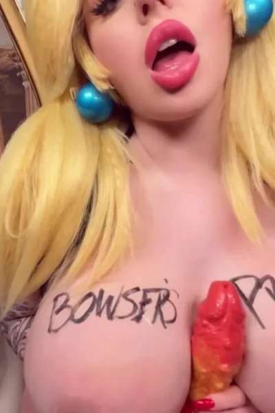 female thicc bowser Bishoujomom  tit fucks a big dildo