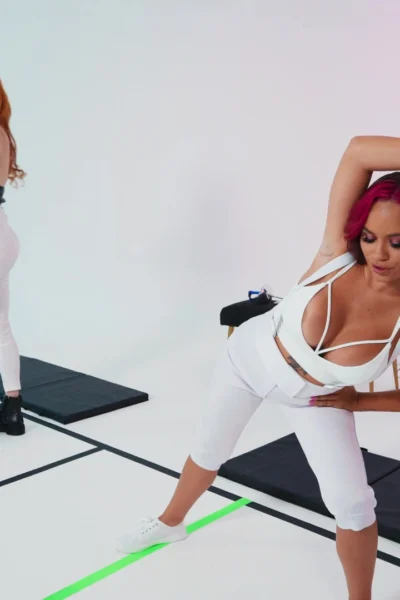 Lauren Phillips two fit babes fucking their instructor