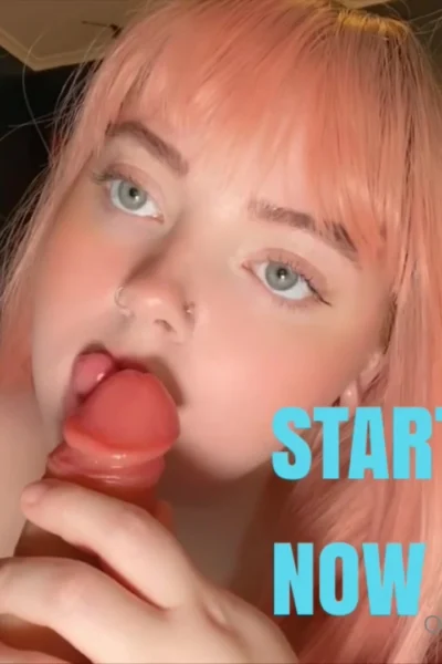 Christi Spooks sucking on a sloppy dildo