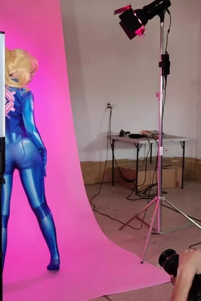 Britney Amber teasing in her tight latex cosplay
