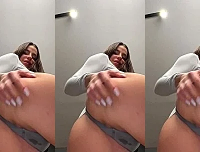 sexy chick Sonya Jess teasing her naked big booty bottom view