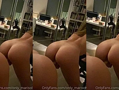 Marisol Yotta doggystyle fucking a wall dildo on the mirror