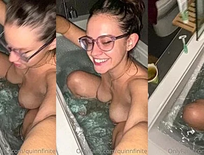 QuinnFinite teasing her sexy naked body in the bathroom