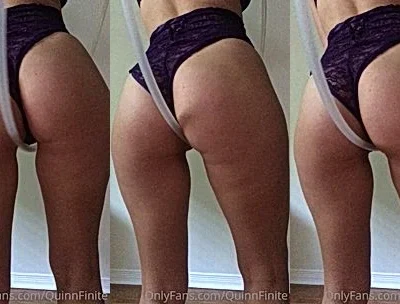QuinnFinite twerking her big booty wearng black panties