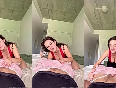 QuinnFinite sucking on a big white cock pov