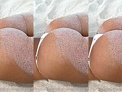 Mia Monroe teasing her sandy naked ass on the beach
