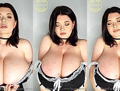 Busty Ema teasng her naked big titties in her black bra